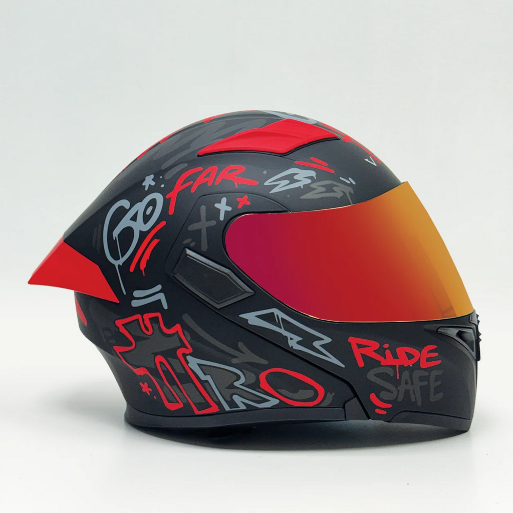 Vector Flip up Helmet VT-254 prime red razor