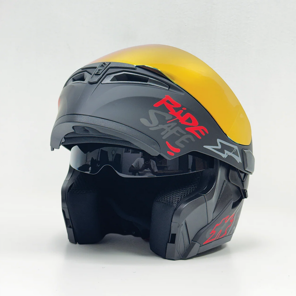 Vector Flip up Helmet VT-254 prime red razor