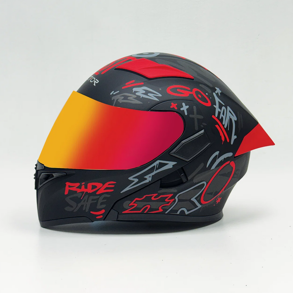 Vector Flip up Helmet VT-254 prime red razor