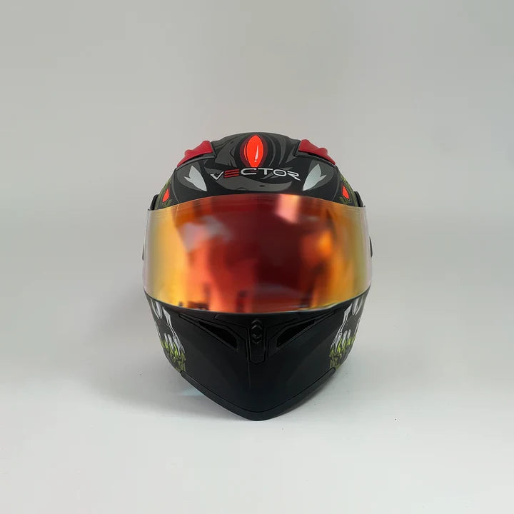 Vector Flip up Helmet 254 Prime Red Skull