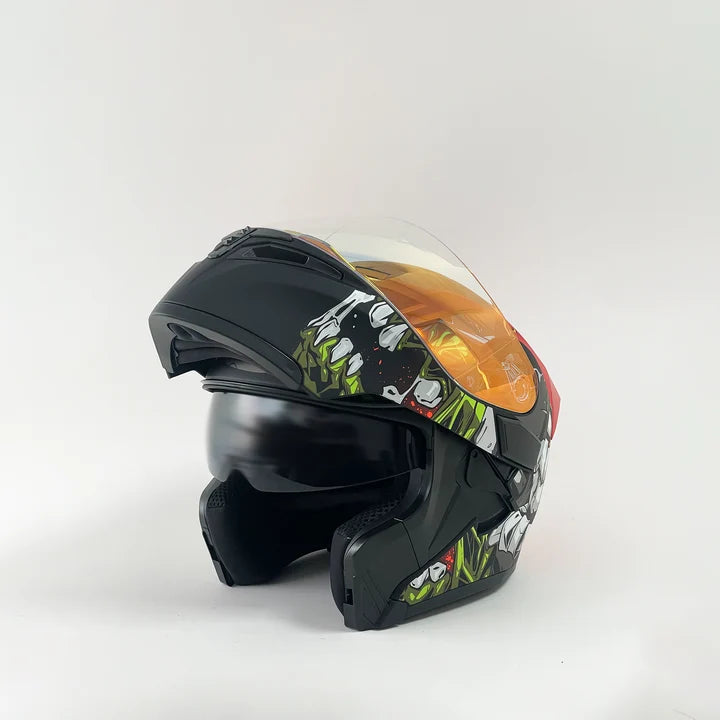 Vector Flip up Helmet 254 Prime Red Skull