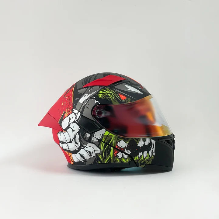 Vector Flip up Helmet 254 Prime Red Skull