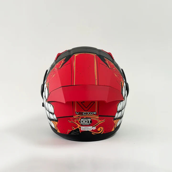 Vector Flip up Helmet 254 Prime Red Skull