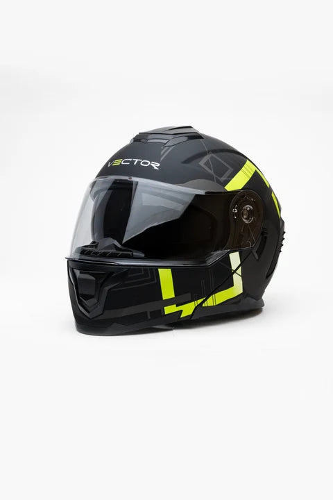 Vector Flip up Helmet VT-265 Vortex Yellow