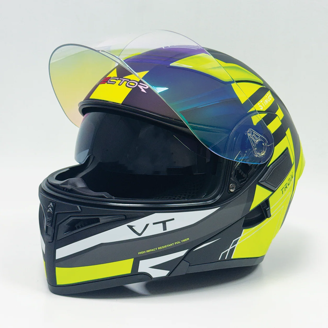 Vector Flip up VT-254 Prime Neon Helmet